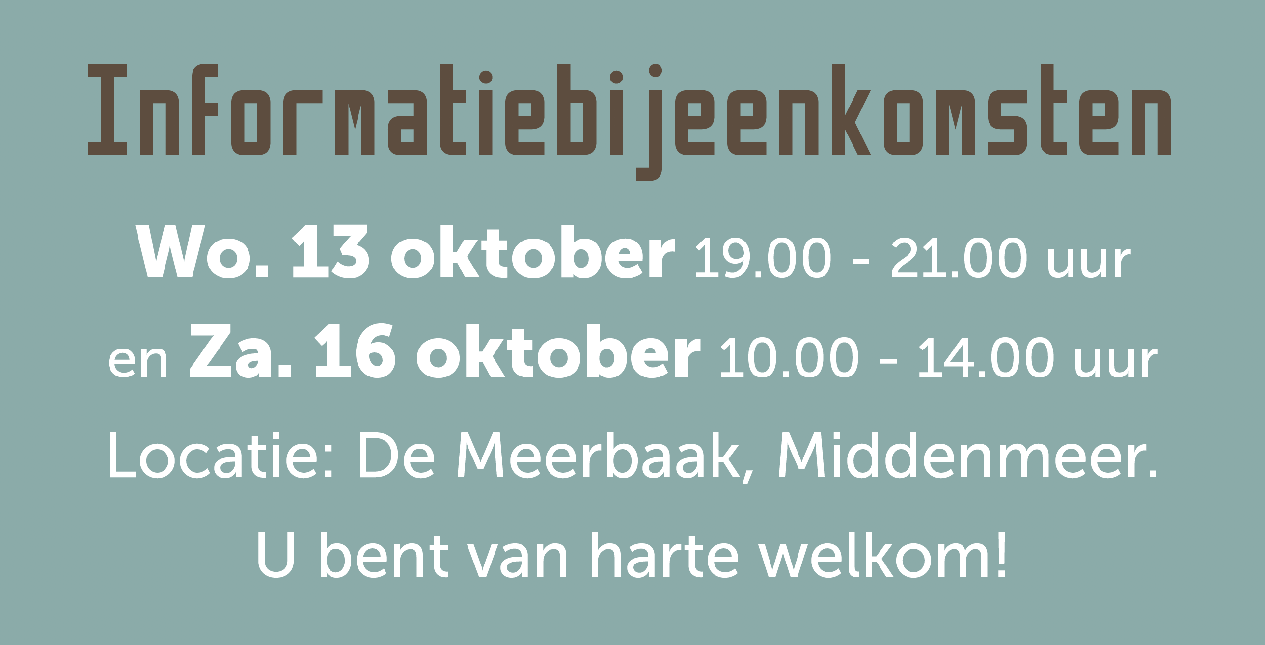 informatiebijeenkomsten de oude beurs